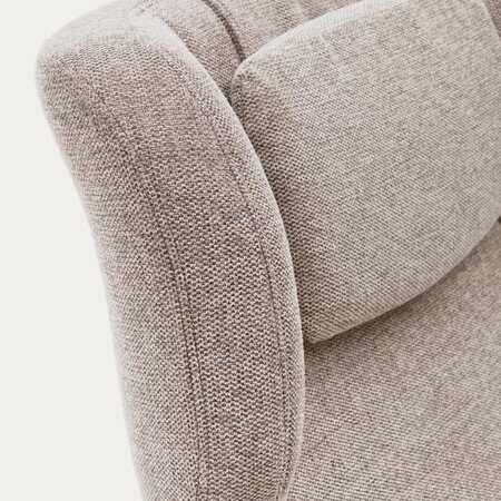 Kave Home ZALINA - Drehsessel mit Chenille Bezug: Beige, Schwarz