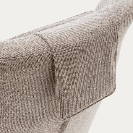 Kave Home ZALINA - Drehsessel mit Chenille Bezug: Beige, Schwarz