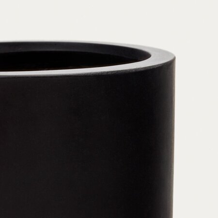 Kave Home AIGUABLAVA Blumentopf-Schwarz-Ø 42cm