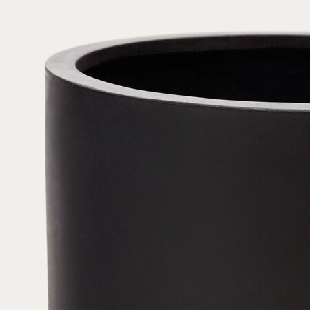 Kave Home AIGUABLAVA Blumentopf-Schwarz-Ø 52cm