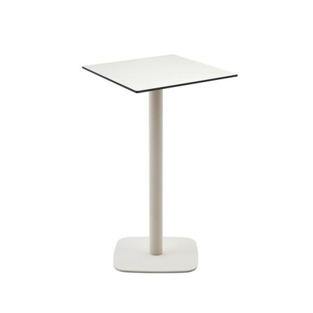 Kave Home DINA Outdoor Stehtisch 60 x 60cm-Weiß-Weiß
