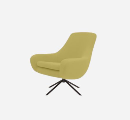 Softline Noomi Lounge Sessel-Felt Melange - 847 Mustard