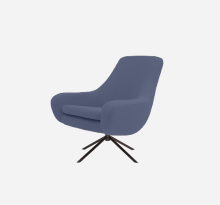 Softline Noomi Lounge Sessel-Felt Melange - 859 Berry