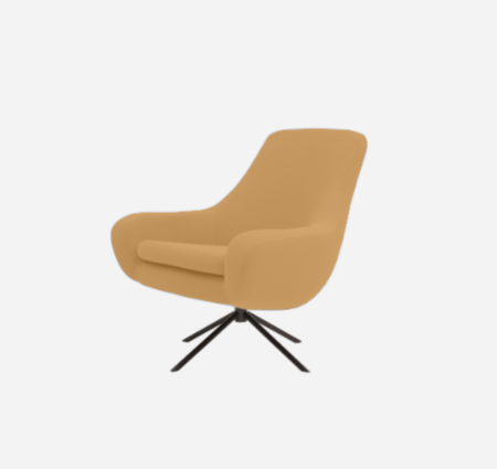 Softline Noomi Lounge Sessel-Felt Melange - 296 Ochre