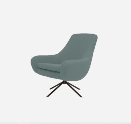 Softline Noomi Lounge Sessel-Felt Melange - 293 Grey Green