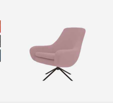 Softline Noomi Lounge Sessel-Felt Melange - 299 Antique Pink