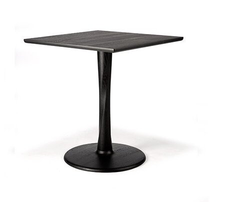 Ethnicraft Oak Square Torsion Dining Table - Black tainted Oak