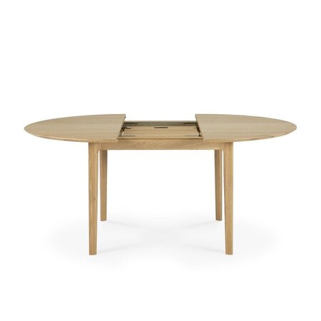 Ethnicraft Oak Bok Round Extendable Dining Table