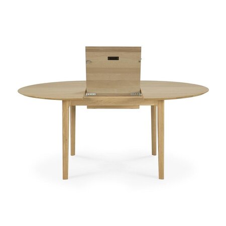 Ethnicraft Oak Bok Round Extendable Dining Table