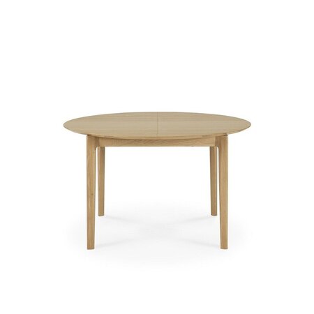 Ethnicraft Oak Bok Round Extendable Dining Table