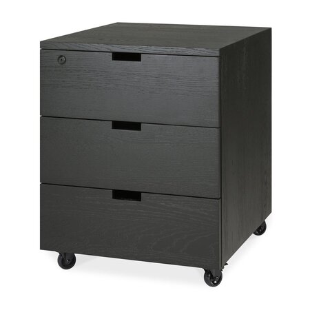 Ethnicraft Eiche Office box Billy - Rollcontainer - Eiche Schwarz