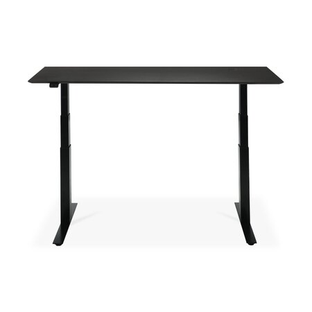 Ethnicraft Eiche Bok - verstellbarer Schreibtisch - Schwarz - B160 x H64 x T80 cm