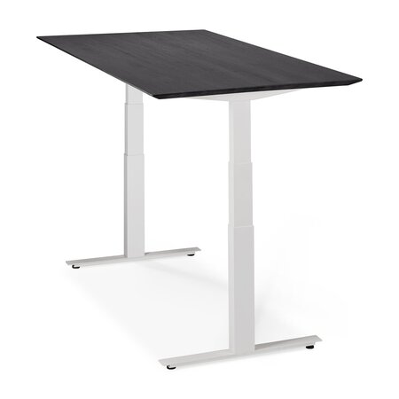 Ethnicraft Eiche Bok - verstellbarer Schreibtisch - Weiß - B140 x H64 x T70 cm