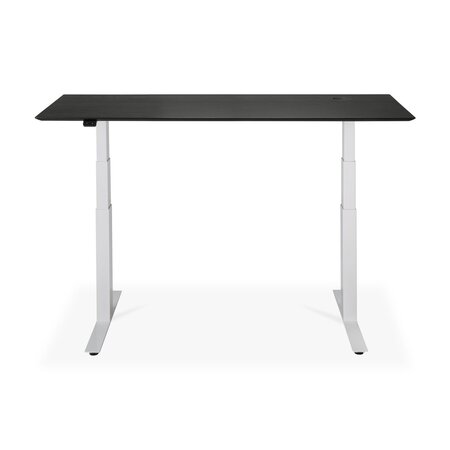 Ethnicraft Eiche Bok - verstellbarer Schreibtisch - Weiß - B160 x H64 x T80 cm