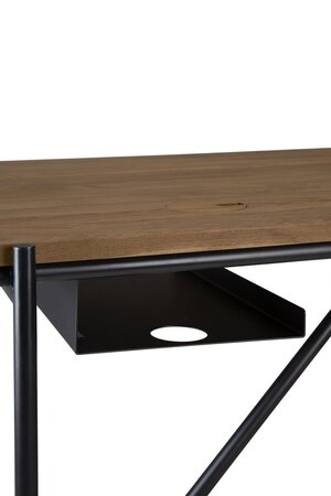 Ethnicraft Oscar Schreibtisch - Teak - 2 Schubladen - rechtekig