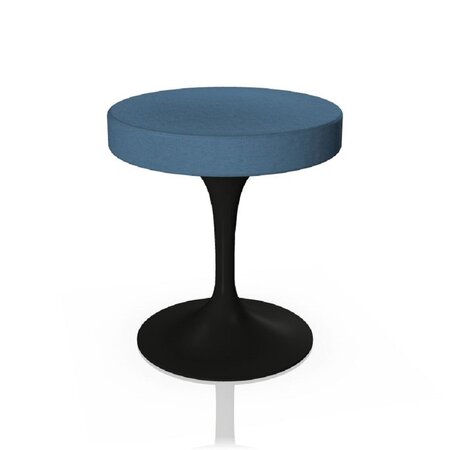 Knoll International Tulip Stool Hocker - Schwarz  - Tonus 508T Light Azure