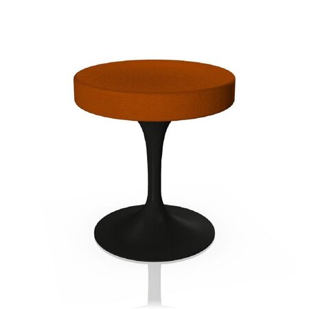 Knoll International Tulip Stool Hocker - Schwarz  - Tonus 605T Medium Copper