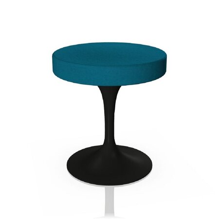 Knoll International Tulip Stool Hocker - Schwarz  - Tonus 854T Turquoise