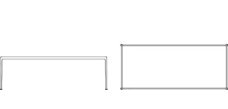 Knoll 1966 Dining Table - Rectangle, 90" x 38"