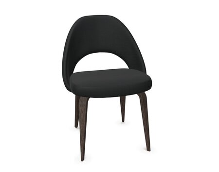 Knoll Saarinen Conference Stuhl - Stuhlbeine Eiche Steingrau gebeizt - Tonus Black