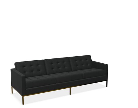 Knoll Florence Knoll Kollektion - Relax 3-Sitzer Sofa - Gestell lackiert, Farbe bronze - Tonus  Black