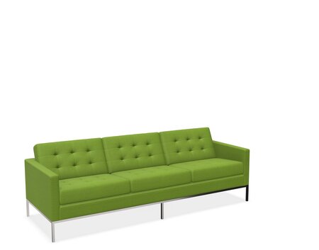Knoll Florence Knoll Kollektion - Relax 3-Sitzer Sofa - Gestell hochglanzverchromt - Tonus Pistachio Green