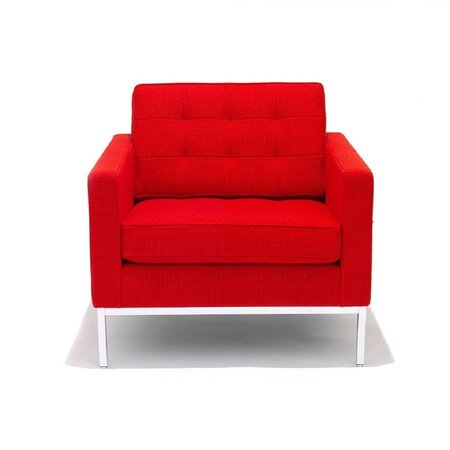 Knoll Florence Knoll Kollektion - Relax Sessel - Gestell hochglanzverchromt - Tonus Bright Red
