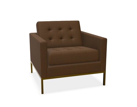 Knoll Florence Knoll Kollektion - Relax Sessel - Gestell lackiert, Farbe bronze - Tonus Medium Brown