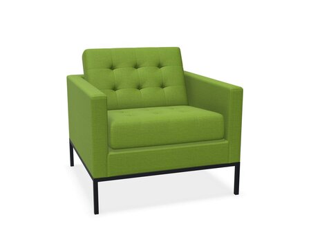Knoll Florence Knoll Kollektion - Relax Sessel - Gestell lackiert, Farbe anthrazit - Tonus Pistachio Green