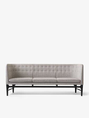 AndTradition Mayor AJ5 3-Sitzer Sofa - schwarz/Gestell Eiche hell geölt/Hallingdal 180