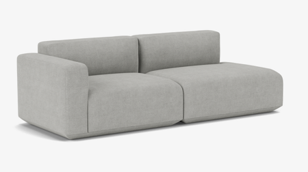 2-Seater with Left Open-End & Right Armrest - Fiord 151