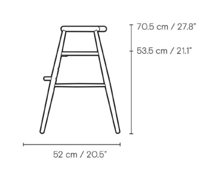 Carl Hansen & Søn ND54 High Chair - Hochstuhl - ohne Rückenlehne