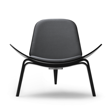 Carl Hansen & Søn CH07 Shell Chair - Sessel mit Textilbezug - Eiche schwarz