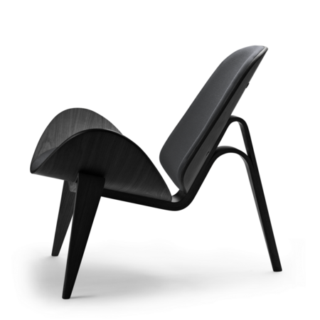 Carl Hansen & Søn CH07 Shell Chair - Sessel mit Textilbezug - Eiche schwarz