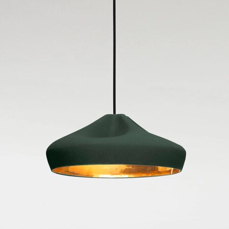 Marset Pleat Box 13 Pendelleuchte - dark green - gold