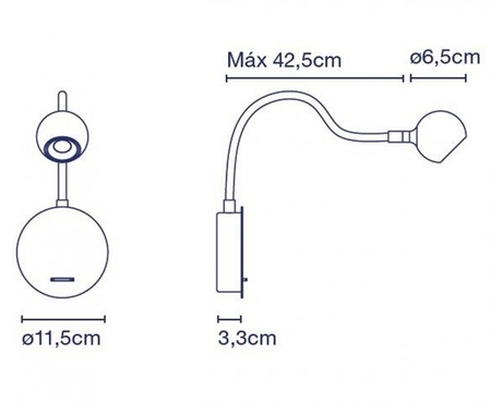 Marset Nº8 LED Wandleuchte
