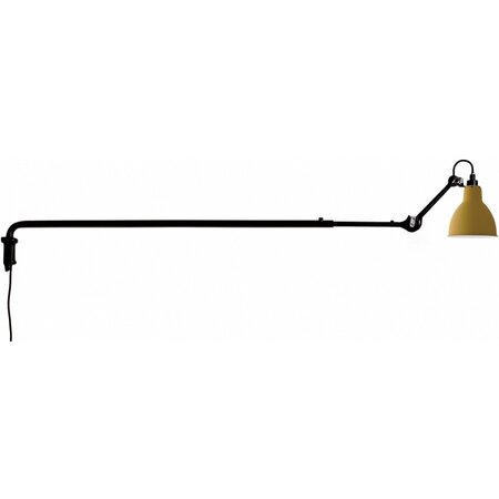 DCW Lampe Gras N°213 Wandleuchte Rund Schrim - Gelb
