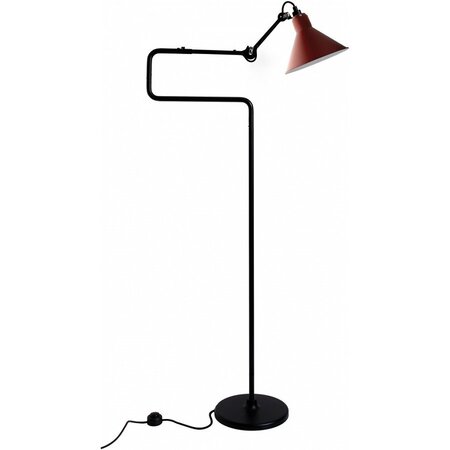 DCW Lampe Gras N°411 Stehleuchte Konisch Schrim - Rot