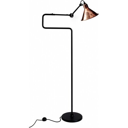 DCW Lampe Gras N°411 Stehleuchte Konisch Schrim - Rohkupfer