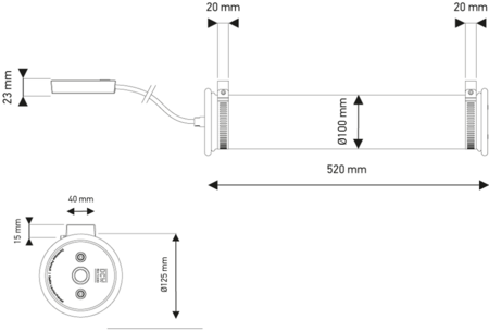 DCW In the Tube 100-500 Wandleuchte