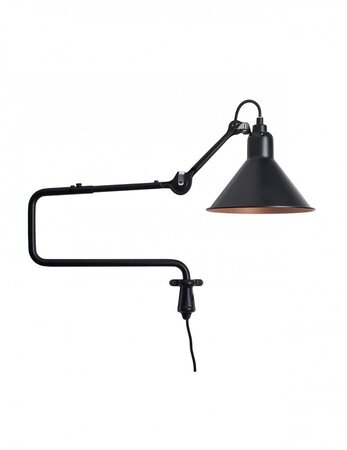 DCW Lampe Gras N°303 Wandleuchte Conic - Black & Copper Inside