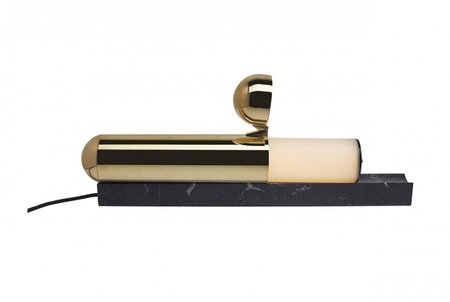 DCW ISP Tischlampe - Black Marble - Natural Brass