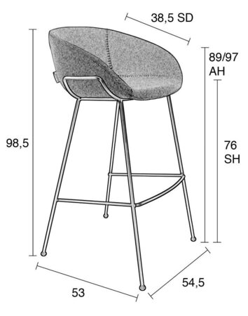 Zuiver Feston Counter Barstool