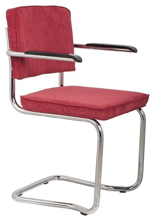 Zuiver Ridge Kink Rib Armchair - Red 