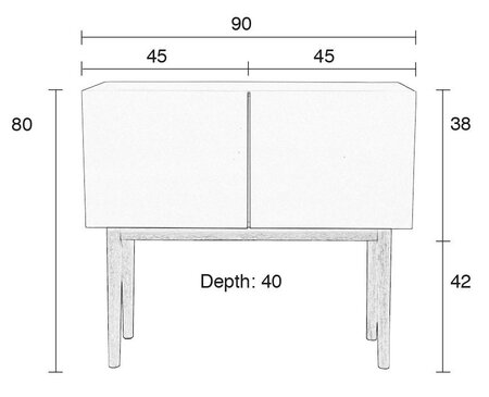 Zuiver High on Wood Cabinet 2DO