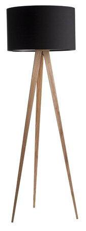 Zuiver Tripod Wood Floor Lamp - Black