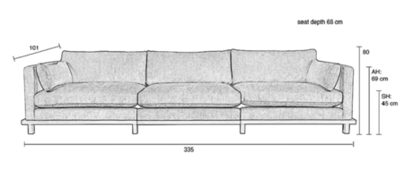 Zuiver Blossom sofa - 4.5 Seater