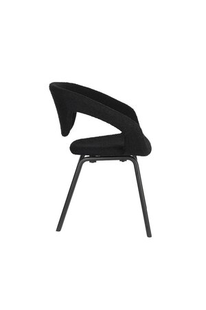 Zuiver Armchair Flexback Boucle Black - Stuhl mit Armlehne