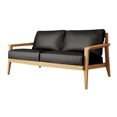 Case Stanley Medium Leather Sofa - Black