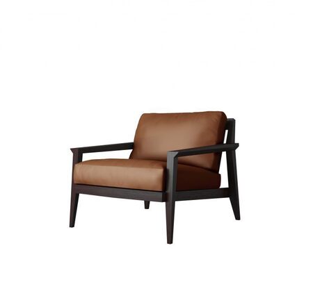 Case Stanley Armchair - Black Frame - Leather Flamenco Brown